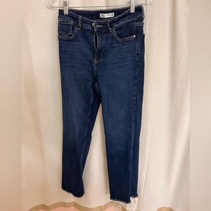 Zara Dark Blue Straight Leg Jeans